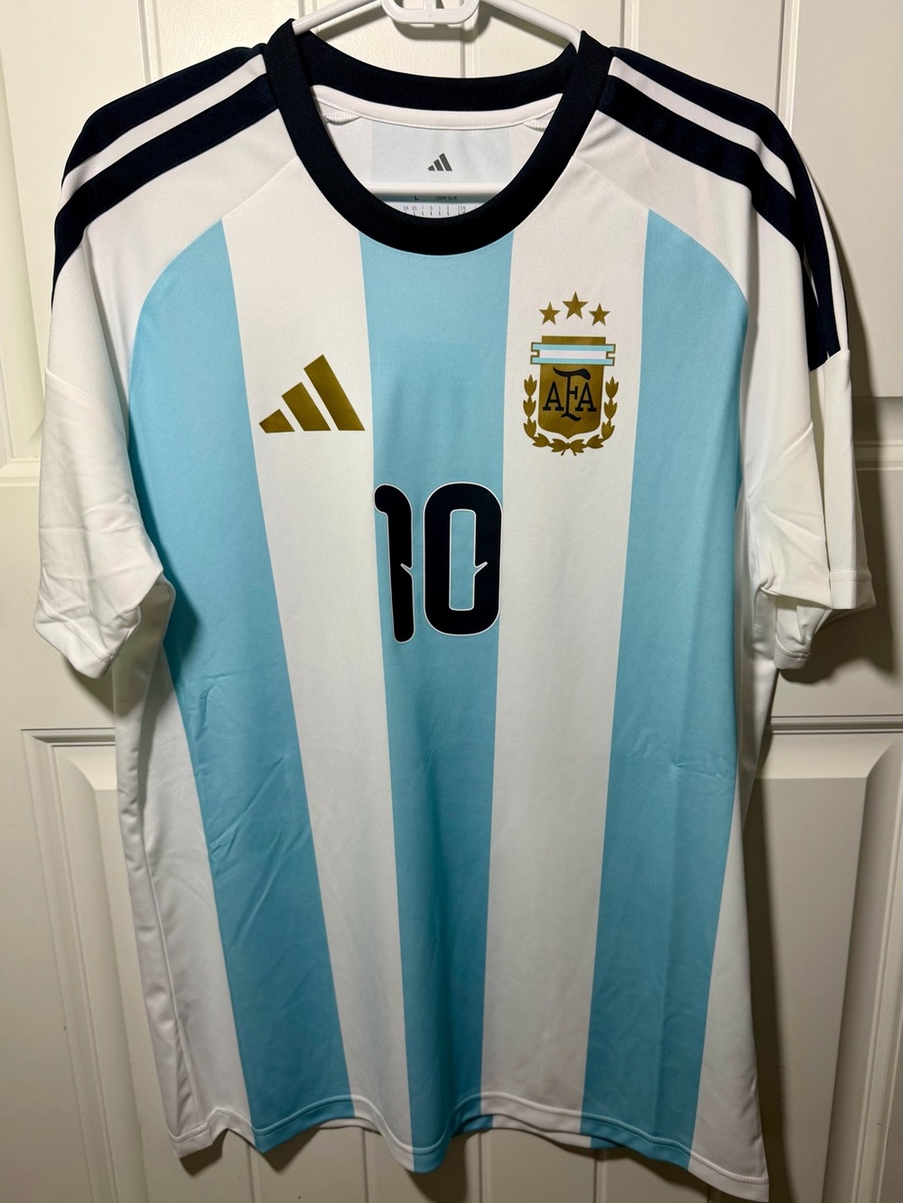 Adidas Argentina Messi #10 Soccer Jersey Adult Large Slim Fit NWT